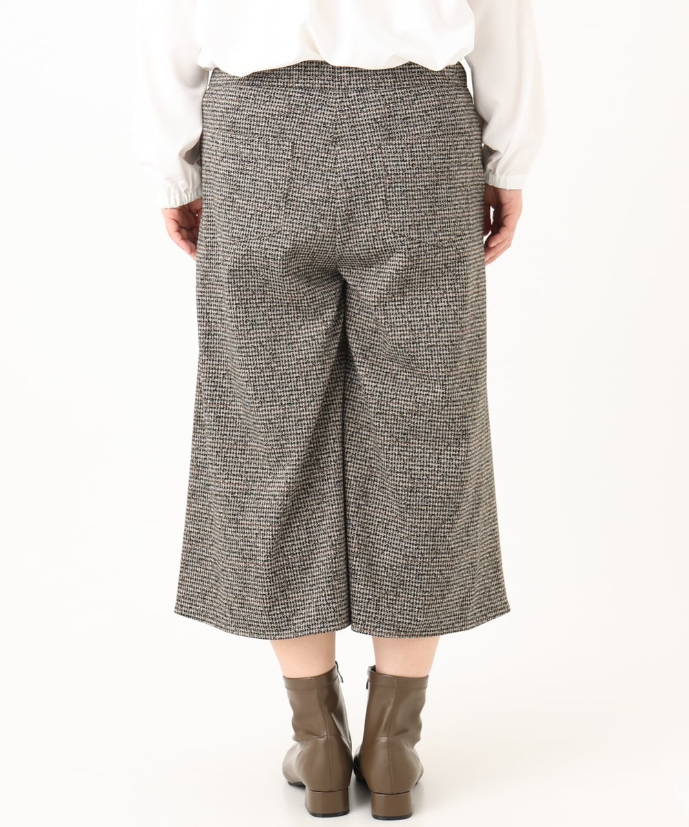 OLLLA20099 eur3(エウルキューブ) 【大きいサイズ】キュロットパンツ ダークブラウン(87)