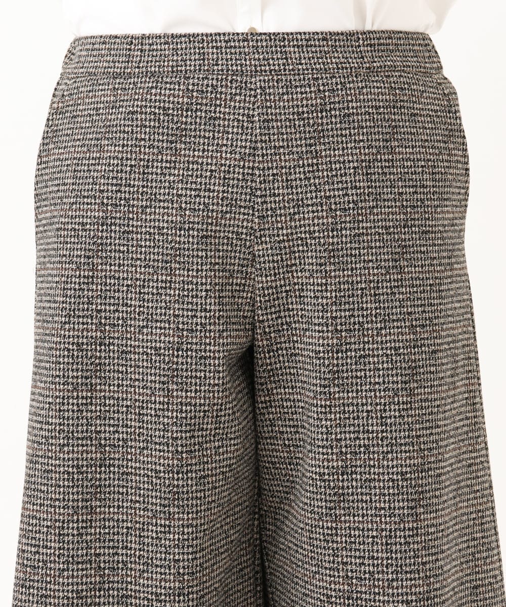 OLLLA20099 eur3(エウルキューブ) 【大きいサイズ】キュロットパンツ ダークブラウン(87)