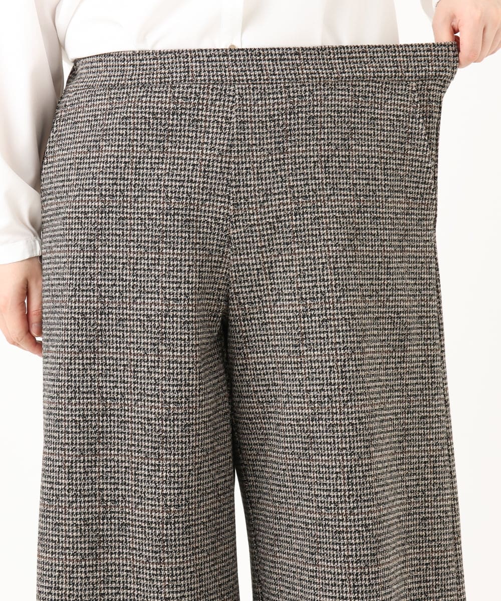 OLLLA20099 eur3(エウルキューブ) 【大きいサイズ】キュロットパンツ ダークブラウン(87)