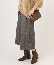 OLLLA20099 eur3(エウルキューブ) 【大きいサイズ】キュロットパンツ ダークブラウン(87)