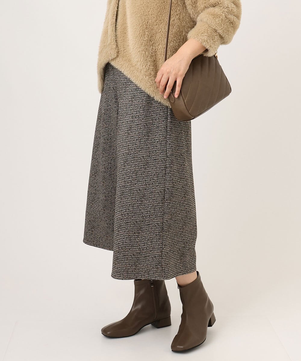 OLLLA20099 eur3(エウルキューブ) 【大きいサイズ】キュロットパンツ ダークブラウン(87)