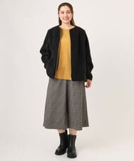 OLLLA20099 eur3(エウルキューブ) 【大きいサイズ】キュロットパンツ ダークブラウン(87)