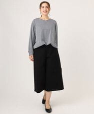 OLLLA20099 eur3(エウルキューブ) 【大きいサイズ】キュロットパンツ ブラック(94)