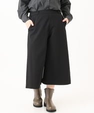 OLLLA20099 eur3(エウルキューブ) 【大きいサイズ】キュロットパンツ ブラック(94)