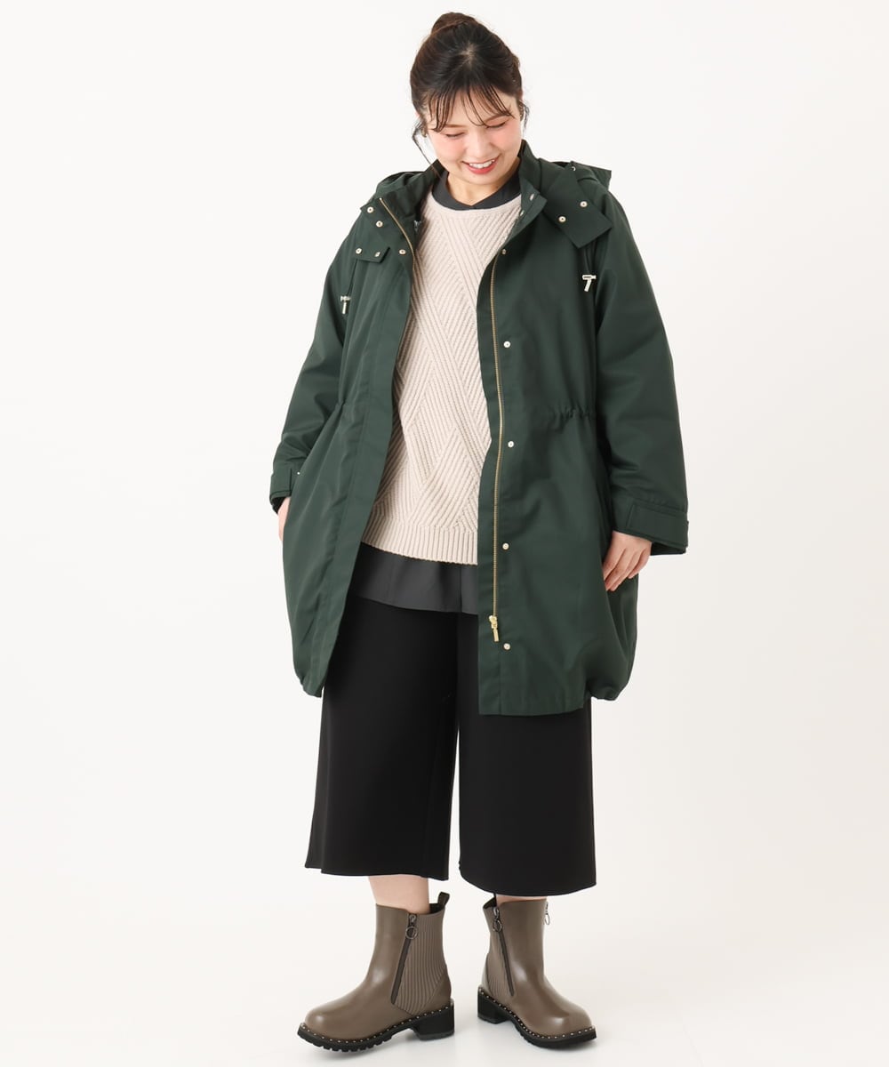 OLLLA20099 eur3(エウルキューブ) 【大きいサイズ】キュロットパンツ ブラック(94)