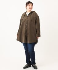 OLLLA21089 eur3(エウルキューブ) 【大きいサイズ】ゆるフィットスキニー裏起毛デニムパンツ ブラック(94)
