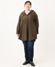 OLLLA21089 eur3(エウルキューブ) 【大きいサイズ】ゆるフィットスキニー裏起毛デニムパンツ ブラック(94)