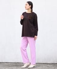 OLLLP02080 eur3(エウルキューブ) 【大きいサイズ】ロイヤルヒートテーパードパンツ ライトピンク(01)