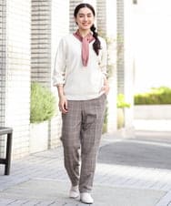 OLLLP02080 eur3(エウルキューブ) 【大きいサイズ】ロイヤルヒートテーパードパンツ ベージュ(82)