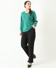 OLLLP02080 eur3(エウルキューブ) 【大きいサイズ】ロイヤルヒートテーパードパンツ ブラック(94)