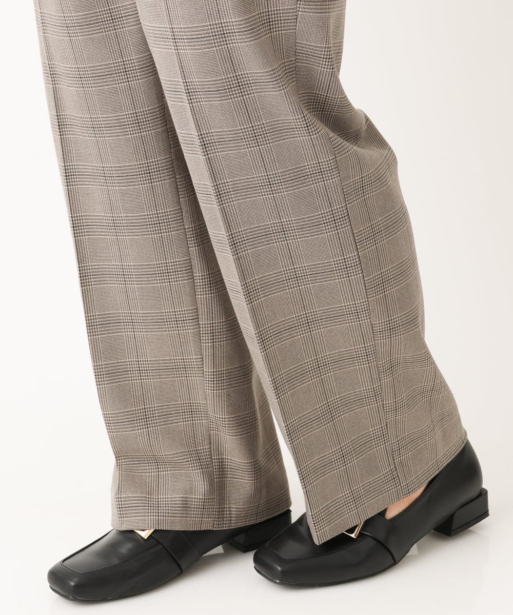 OLLLS05089 eur3(エウルキューブ) 【大きいサイズ】ロイヤルヒートストレートパンツ ベージュ(82)