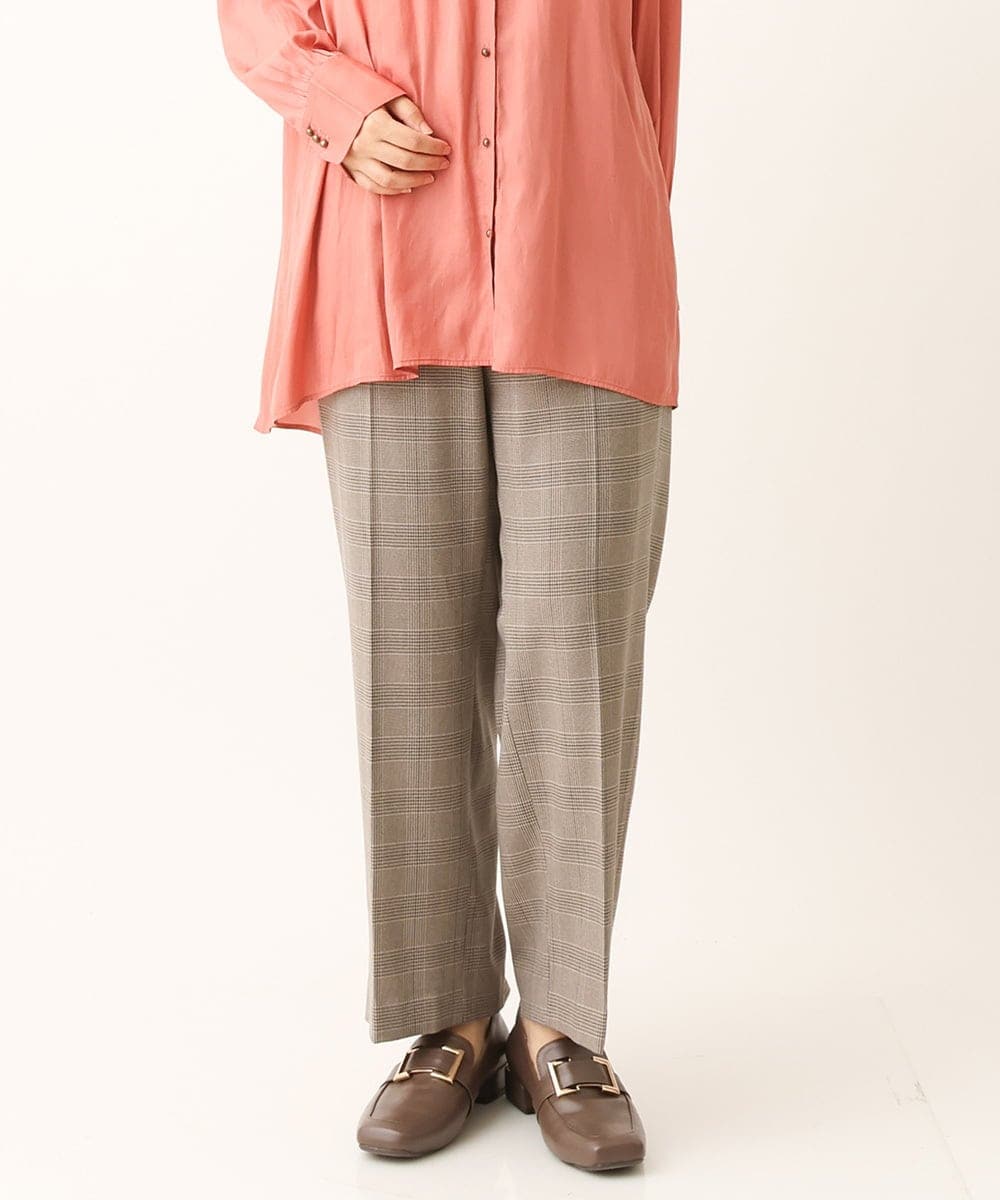OLLLS05089 eur3(エウルキューブ) 【大きいサイズ】ロイヤルヒートストレートパンツ ベージュ(82)