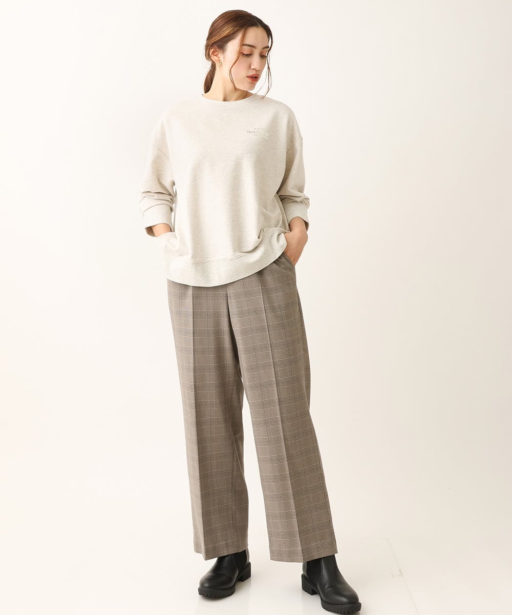 OLLLS05089 eur3(エウルキューブ) 【大きいサイズ】ロイヤルヒートストレートパンツ ベージュ(82)