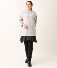 OLLLS09089 eur3(エウルキューブ) 【大きいサイズ】裏起毛ストレッチパンツ ブラック(94)