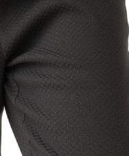 OLLLS10099 eur3(エウルキューブ) 【雑誌掲載】【大きいサイズ】ジャカードストレートパンツ ブラック(94)