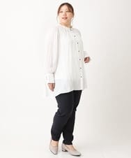 OLLLS12089 eur3(エウルキューブ) 【シリーズ累計販売1万5千枚！】【大きいサイズ】さらさらストレッチ裏起毛テーパードパンツ ネイビー(57)