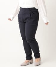 OLLLS12089 eur3(エウルキューブ) 【シリーズ累計販売1万5千枚！】【大きいサイズ】さらさらストレッチ裏起毛テーパードパンツ ネイビー(57)