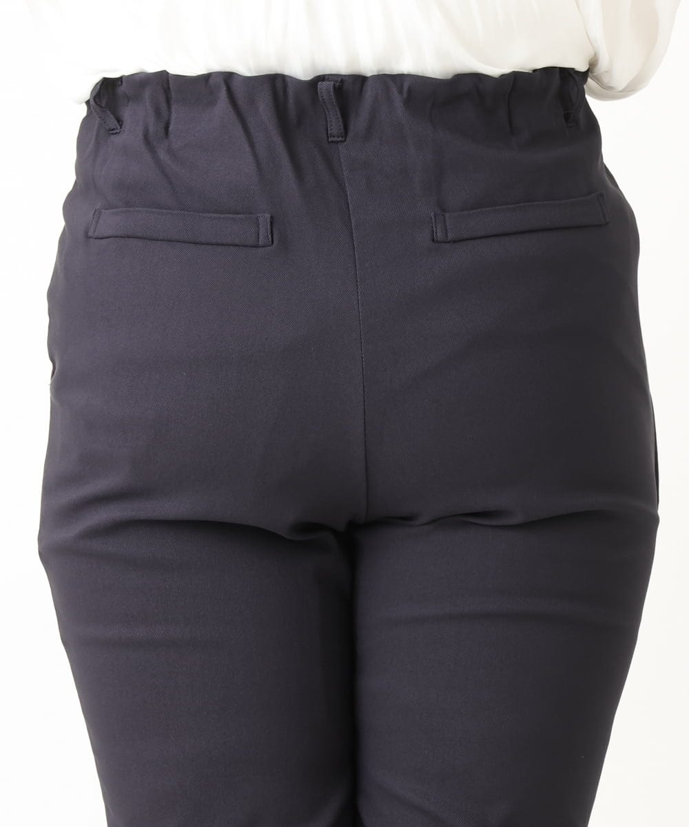 OLLLS12089 eur3(エウルキューブ) 【シリーズ累計販売1万5千枚！】【大きいサイズ】さらさらストレッチ裏起毛テーパードパンツ ネイビー(57)