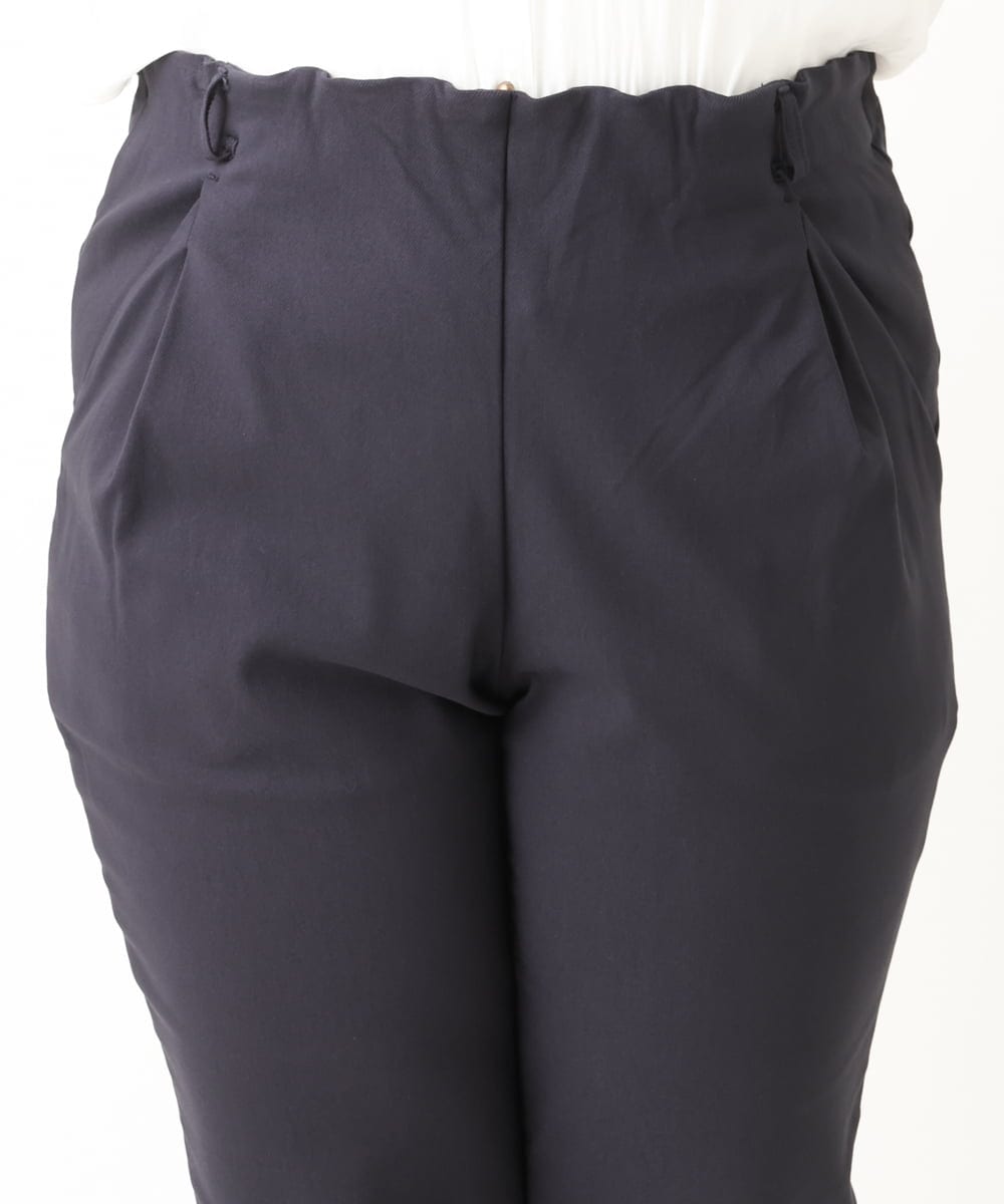 OLLLS12089 eur3(エウルキューブ) 【シリーズ累計販売1万5千枚！】【大きいサイズ】さらさらストレッチ裏起毛テーパードパンツ ネイビー(57)