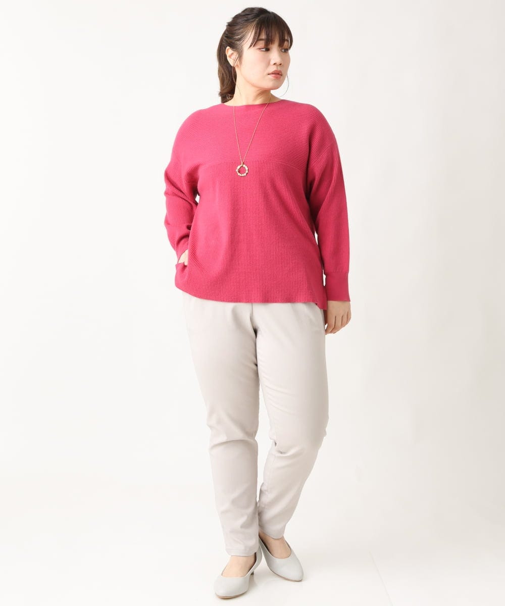 OLLLS12089 eur3(エウルキューブ) 【シリーズ累計販売1万5千枚！】【大きいサイズ】さらさらストレッチ裏起毛テーパードパンツ ライトグレー(91)