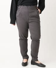 OLLLS12089 eur3(エウルキューブ) 【シリーズ累計販売1万5千枚！】【大きいサイズ】さらさらストレッチ裏起毛テーパードパンツ ダークグレー(93)