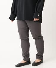 OLLLS12089 eur3(エウルキューブ) 【シリーズ累計販売1万5千枚！】【大きいサイズ】さらさらストレッチ裏起毛テーパードパンツ ダークグレー(93)
