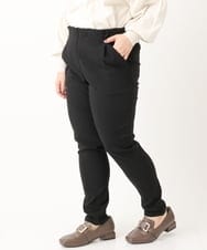 OLLLS12089 eur3(エウルキューブ) 【シリーズ累計販売1万5千枚！】【大きいサイズ】さらさらストレッチ裏起毛テーパードパンツ ブラック(94)