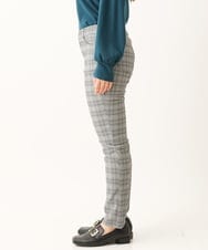 OLLLS31089 eur3(エウルキューブ) 【大きいサイズ/11号サイズあり】裏起毛ストレッチチェック柄パンツ グレー(92)