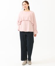 OLLLV07099 eur3(エウルキューブ) 【雑誌掲載】【大きいサイズ】ブロッキングデニムパンツ ネイビー(57)