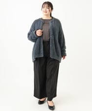 OLLLV25129 eur3(エウルキューブ) 【大きいサイズ】タックパンツ ブラック(94)