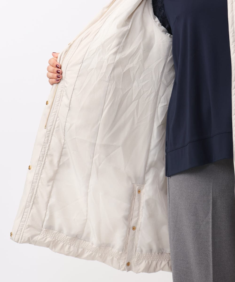 OLUAA01349 eur3(エウルキューブ) 【大きいサイズ】ロングダウンコート グレージュ(89)