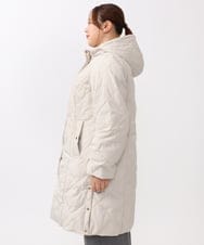 OLUAA01349 eur3(エウルキューブ) 【大きいサイズ】ロングダウンコート グレージュ(89)