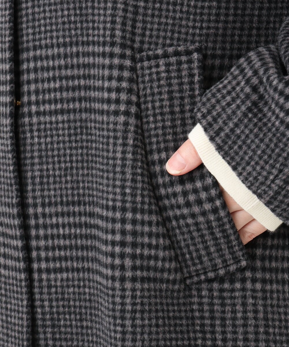 OLUAD01349 eur3(エウルキューブ) 【大きいサイズ】ライトカシミヤウールコート モカ(84)