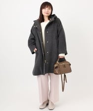 OLUAD01349 eur3(エウルキューブ) 【大きいサイズ】ライトカシミヤウールコート モカ(84)