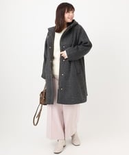 OLUAD01349 eur3(エウルキューブ) 【大きいサイズ】ライトカシミヤウールコート モカ(84)