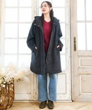 OLUAD01349 eur3(エウルキューブ) 【大きいサイズ】ライトカシミヤウールコート モカ(84)