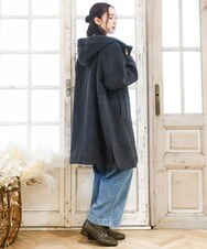 OLUAD01349 eur3(エウルキューブ) 【大きいサイズ】ライトカシミヤウールコート モカ(84)