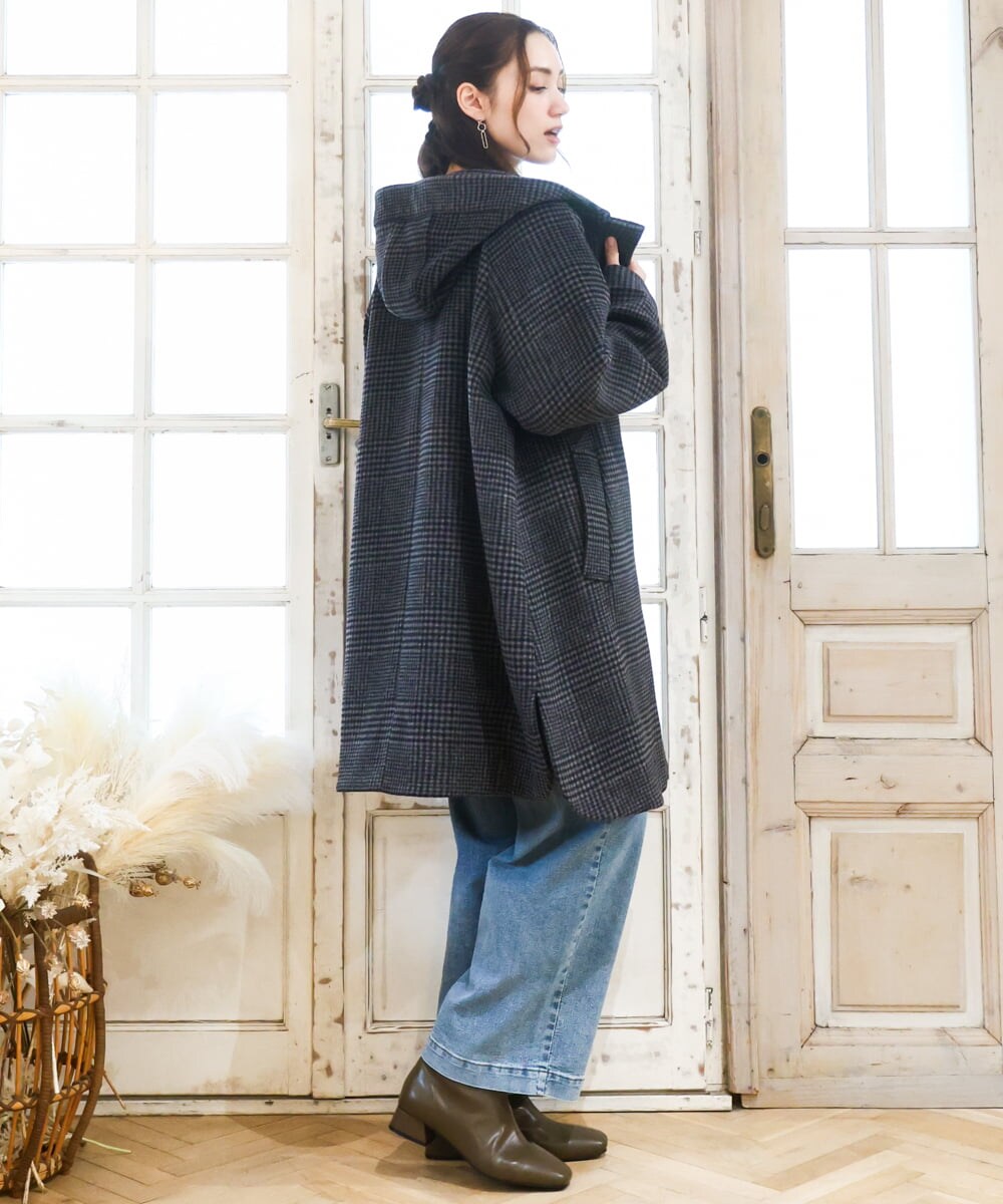 OLUAD01349 eur3(エウルキューブ) 【大きいサイズ】ライトカシミヤウールコート モカ(84)