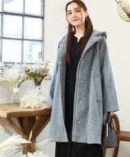 OLUAD01349 eur3(エウルキューブ) 【大きいサイズ】ライトカシミヤウールコート ダークグレー(93)限定カラー