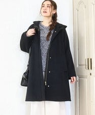 OLUAD01349 eur3(エウルキューブ) 【大きいサイズ】ライトカシミヤウールコート ブラック(94)