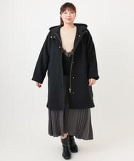 OLUAD01349 eur3(エウルキューブ) 【大きいサイズ】ライトカシミヤウールコート ブラック(94)
