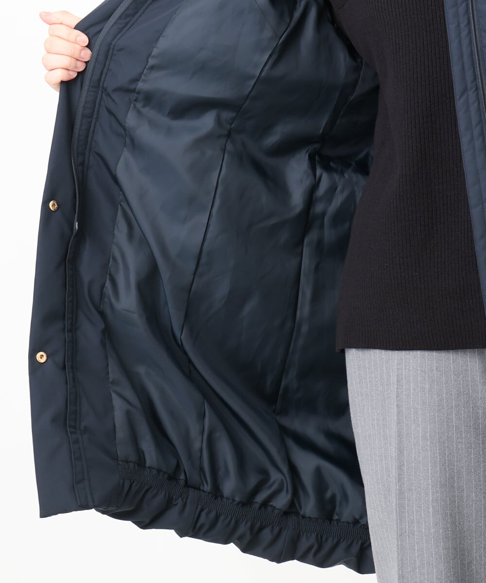 OLUAD03349 eur3(エウルキューブ) 【大きいサイズ】フードロングダウンコート ネイビー(57)