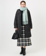 OLUAD03349 eur3(エウルキューブ) 【大きいサイズ】フードロングダウンコート ブラック(94)
