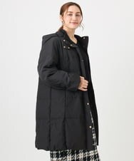 OLUAD03349 eur3(エウルキューブ) 【大きいサイズ】フードロングダウンコート ブラック(94)