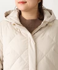 OLUAV01319 eur3(エウルキューブ) 【大きいサイズ】マットタフタダウンコート ベージュ(82)