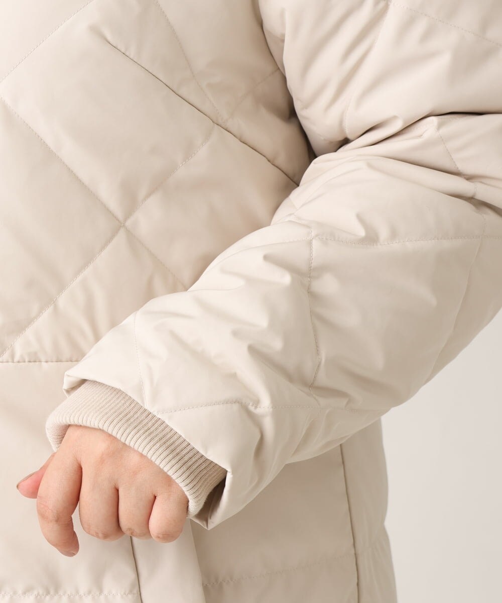 OLUAV01319 eur3(エウルキューブ) 【大きいサイズ】マットタフタダウンコート ベージュ(82)