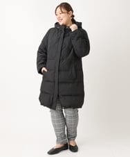 OLUAV01319 eur3(エウルキューブ) 【大きいサイズ】マットタフタダウンコート ブラック(94)