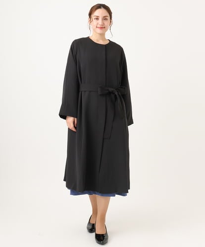 OLUBA04239 eur3 【大きいサイズ】ノーカラーロングコート