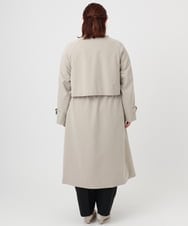 OLUBD09239 eur3(エウルキューブ) 【大きいサイズ】ノーカラートレンチコート ベージュ(82)