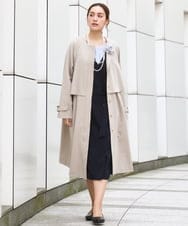 OLUBD09239 eur3(エウルキューブ) 【大きいサイズ】ノーカラートレンチコート ベージュ(82)